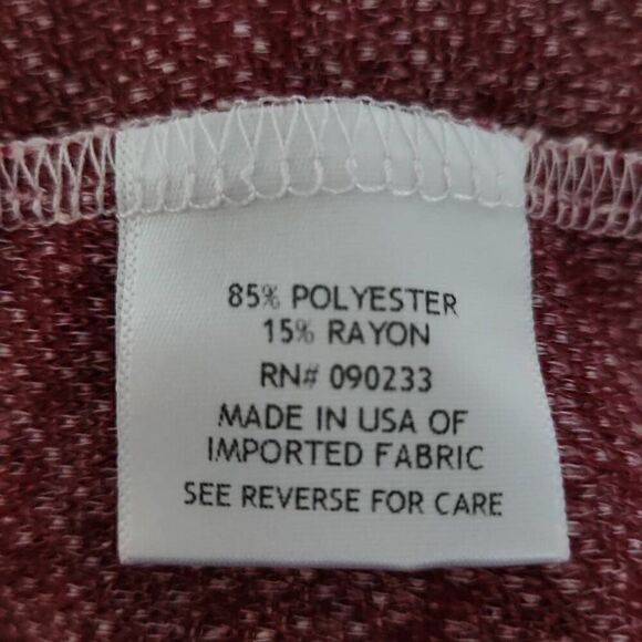 LA Hearts Women's Size Medium Wine Cream Open Front Kimono Cardigan - Picture 4 of 7